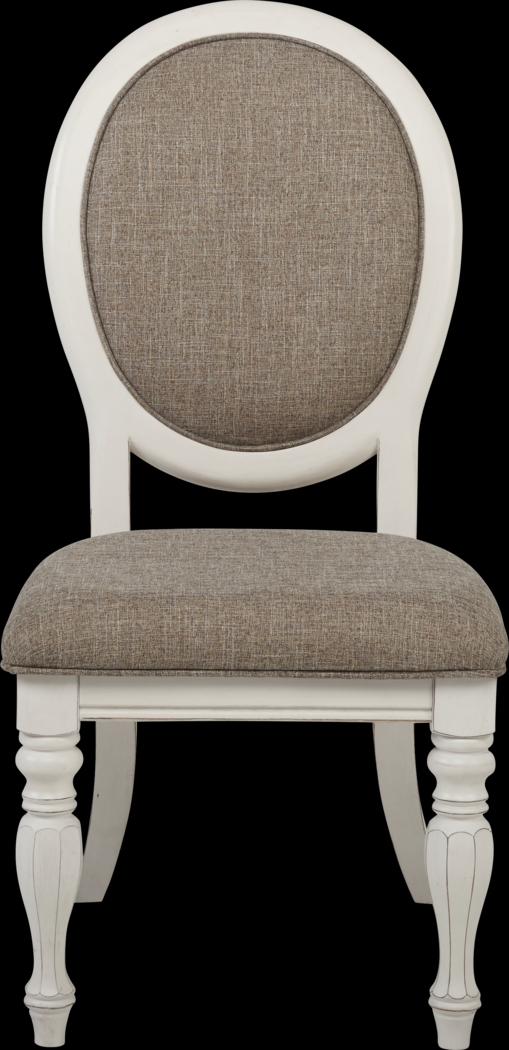 French Market White 5 Pc Rectangle Dining Room with Oval Chairs - Thumbnail - Image 6