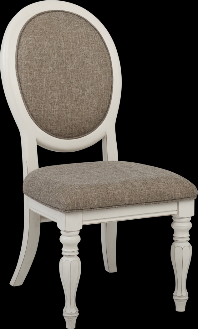 French Market White 5 Pc Rectangle Dining Room with Oval Chairs - Thumbnail - Image 5