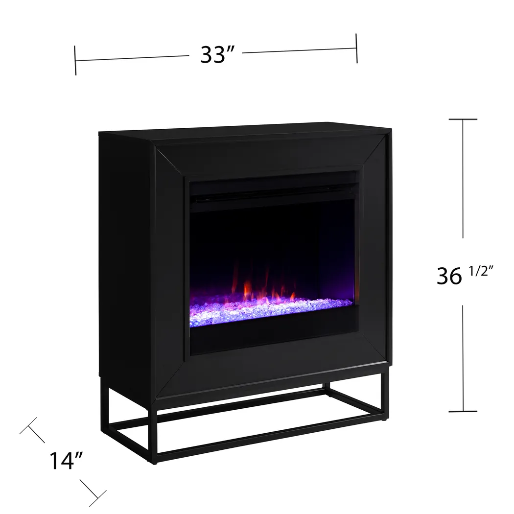Frescan I Black 33 in. Console With Color Changing Electric Fireplace - Image 11
