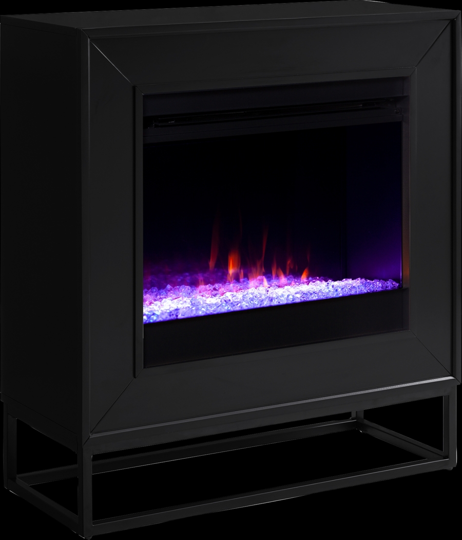 Frescan I Black 33 in. Console With Color Changing Electric Fireplace - Thumbnail - Image 1