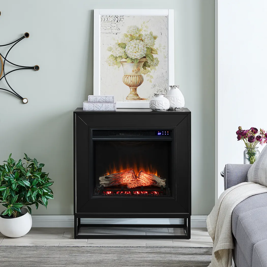 Frescan IV Black 33 in. Console, With Touch Panel Electric Fireplace - Image 6