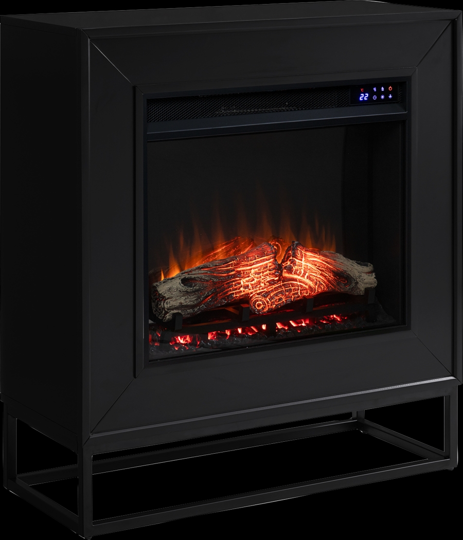 Frescan IV Black 33 in. Console, With Touch Panel Electric Fireplace - Thumbnail - Image 1