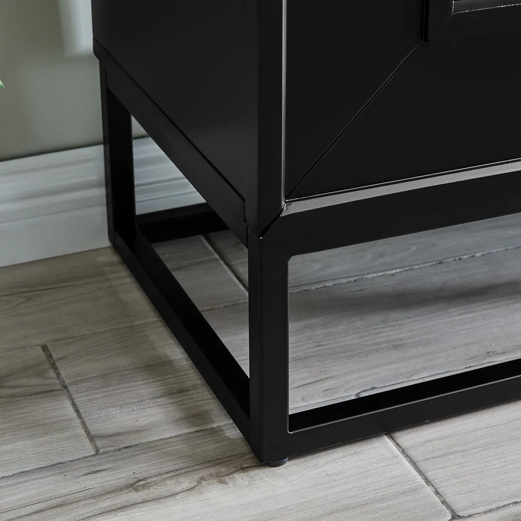 Frescan V Black 33 in. Console with Electric Fireplace - Image 11