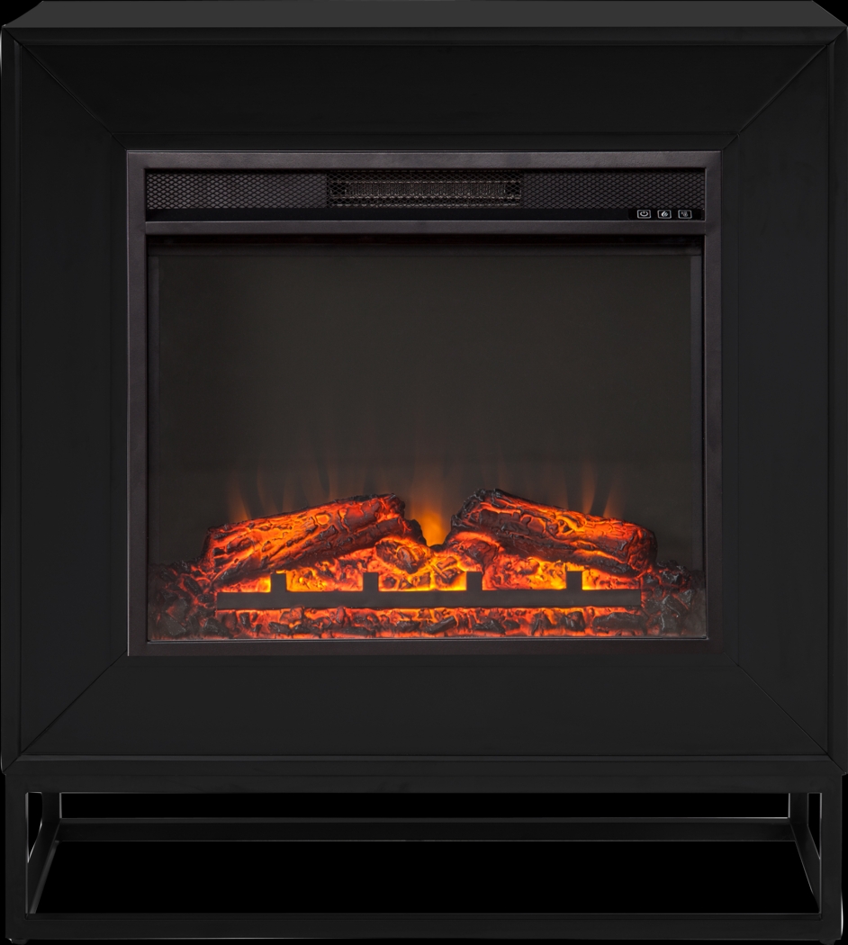 Frescan V Black 33 in. Console with Electric Fireplace - Thumbnail - Image 1