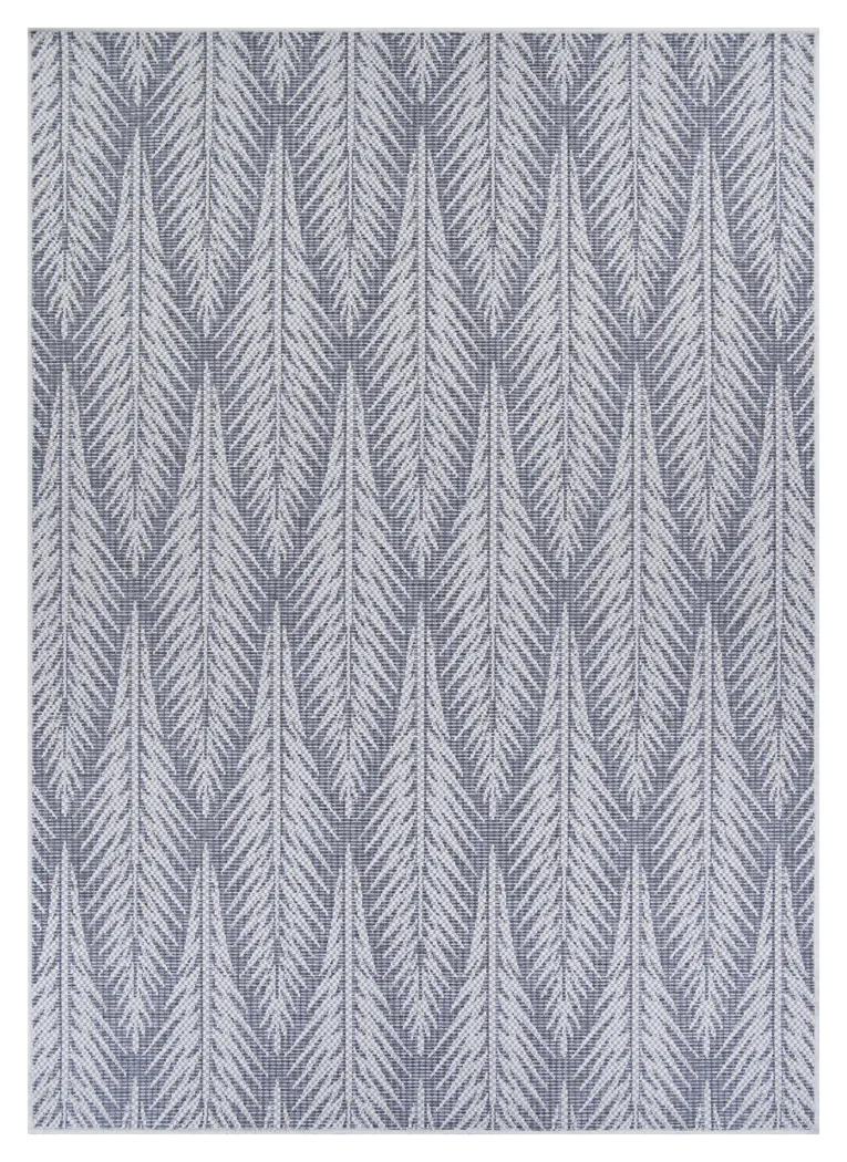 Fresh Fields Gray 5'3 x 7'6 Indoor/Outdoor Rug - Thumbnail - Image 1