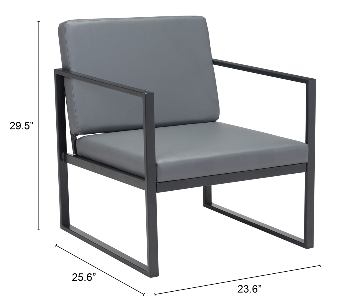 Freskany Gray Accent Chair - Thumbnail - Image 6