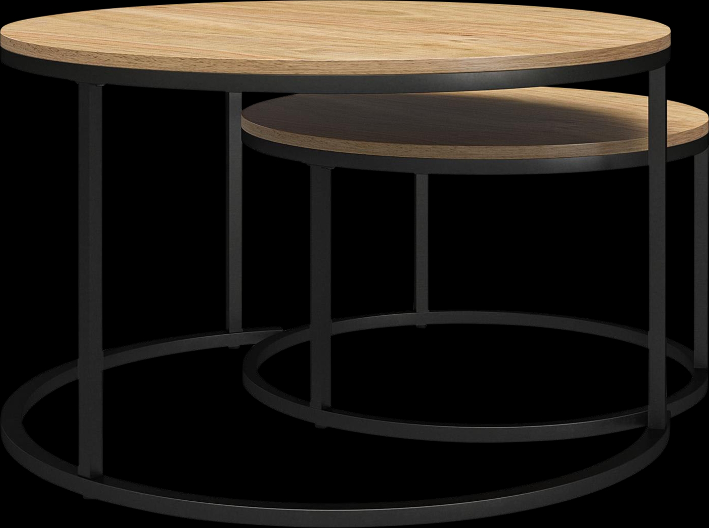 Friedel Oak Nesting Cocktail & End Table, Set of 4 - Thumbnail - Image 12