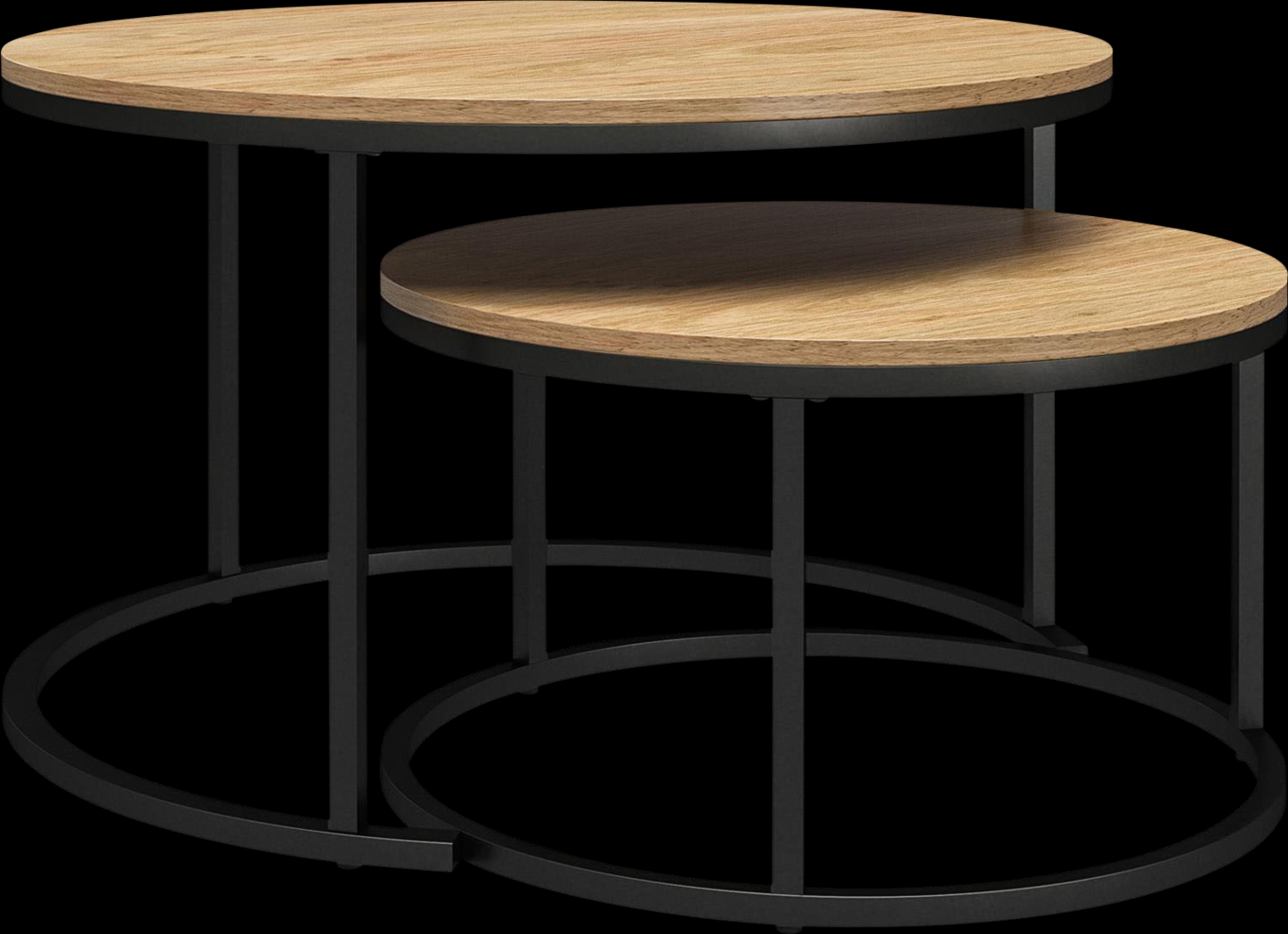 Friedel Oak Nesting Cocktail & End Table, Set of 4 - Thumbnail - Image 13