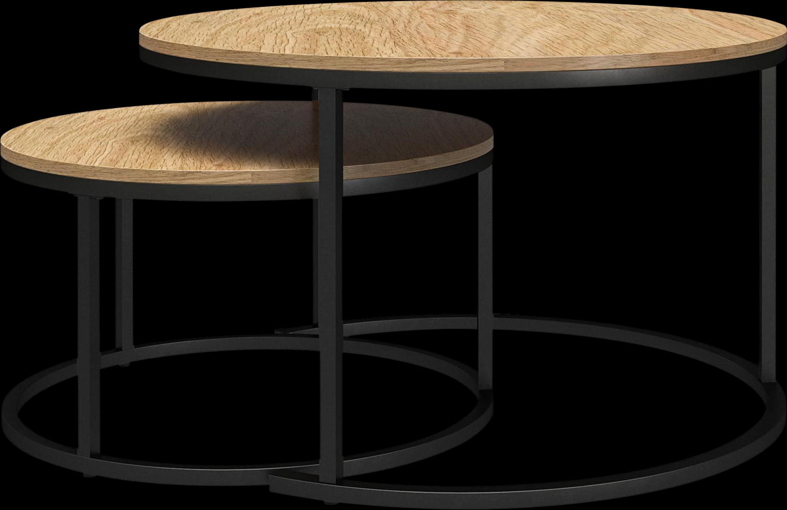 Friedel Oak Nesting Cocktail & End Table, Set of 4 - Thumbnail - Image 14