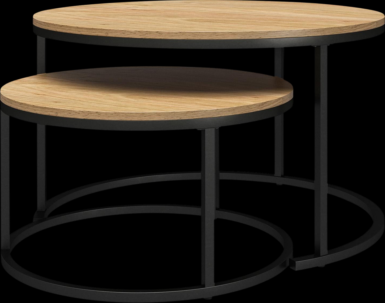 Friedel Oak Nesting Cocktail & End Table, Set of 4 - Thumbnail - Image 8