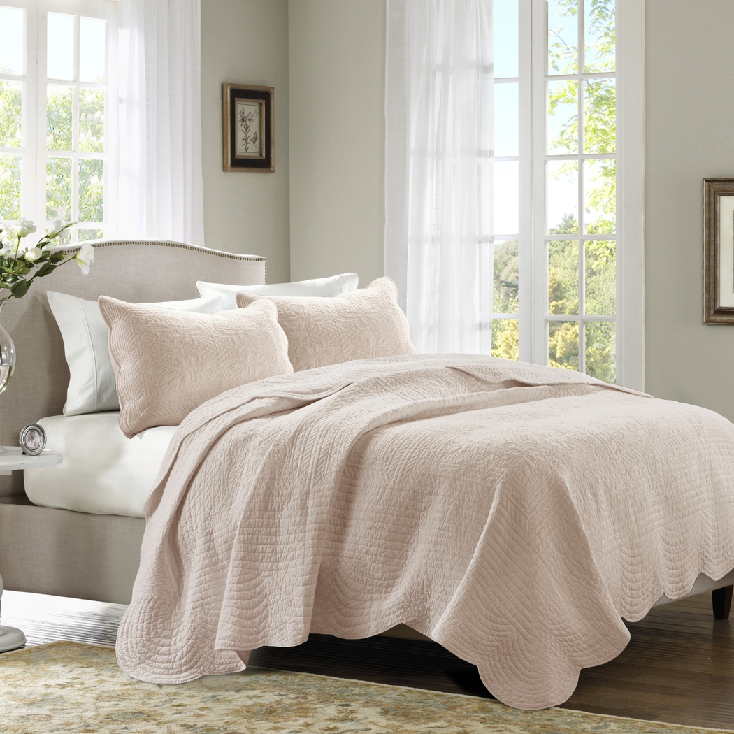 Friendswood Blush 3 Pc Full/Queen Quilt Set - Thumbnail - Image 3