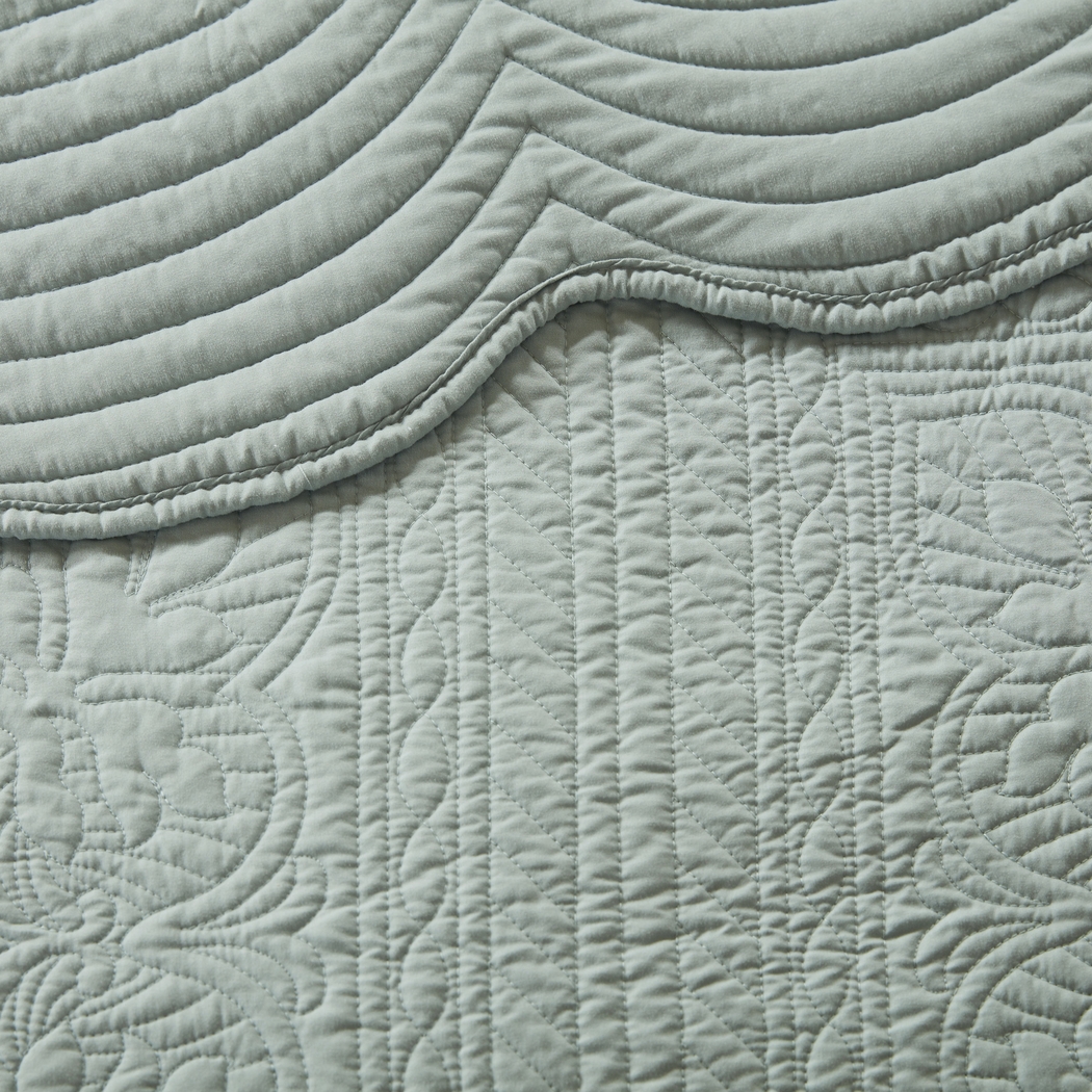 Friendswood Seafoam Green 3 Pc Full/Queen Quilt Set - Thumbnail - Image 6