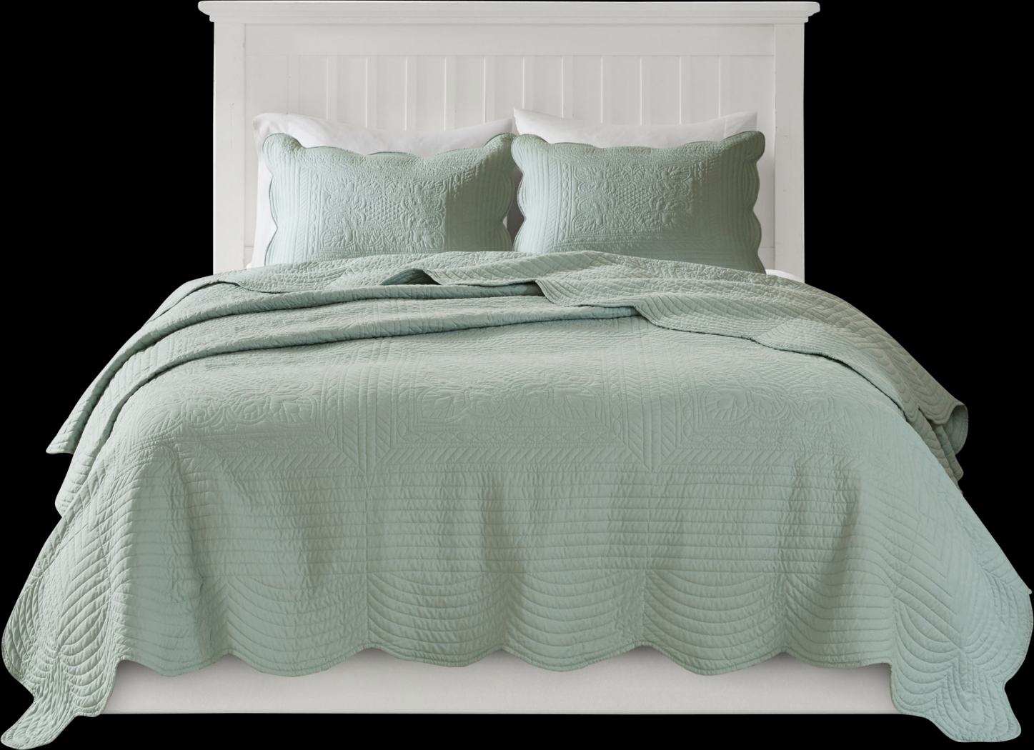 Friendswood Seafoam Green 3 Pc Full/Queen Quilt Set - Thumbnail - Image 9