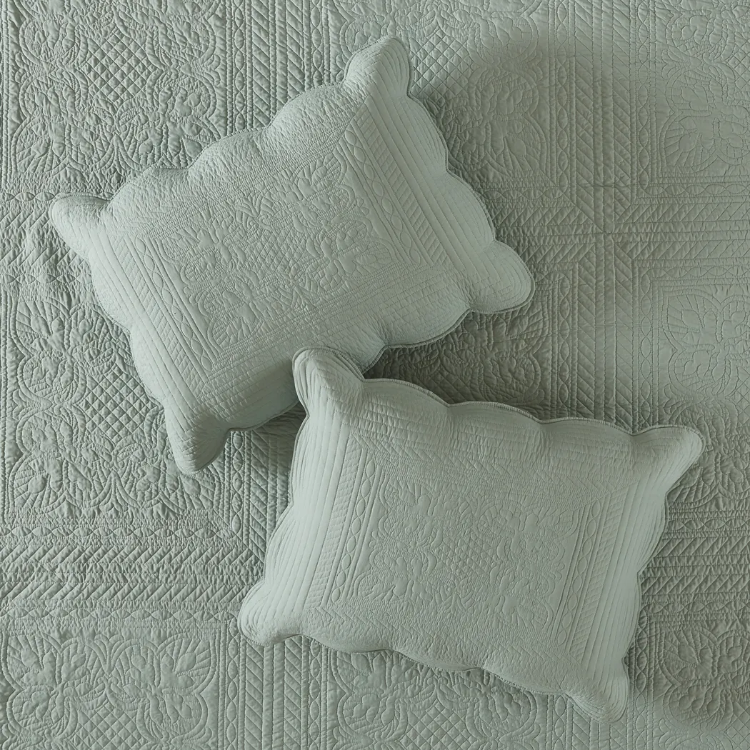 Friendswood Seafoam Green 3 Pc King/California King Quilt Set - Thumbnail - Image 4