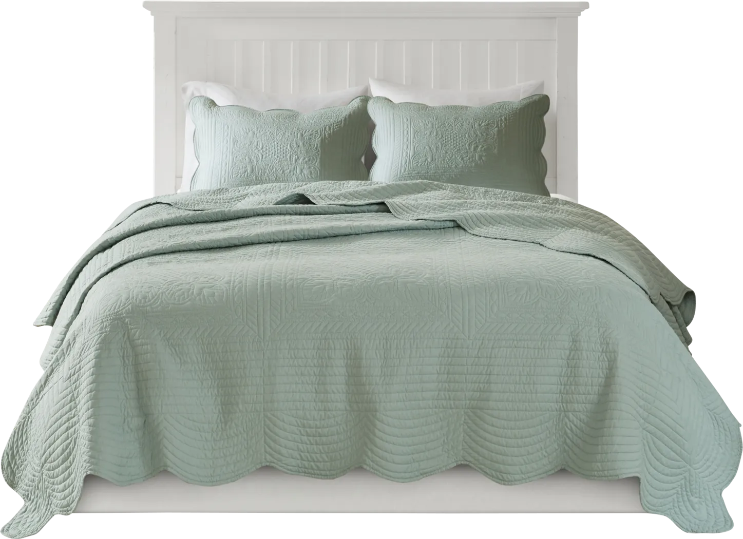 Friendswood Seafoam Green 3 Pc King/California King Quilt Set - Thumbnail - Image 9