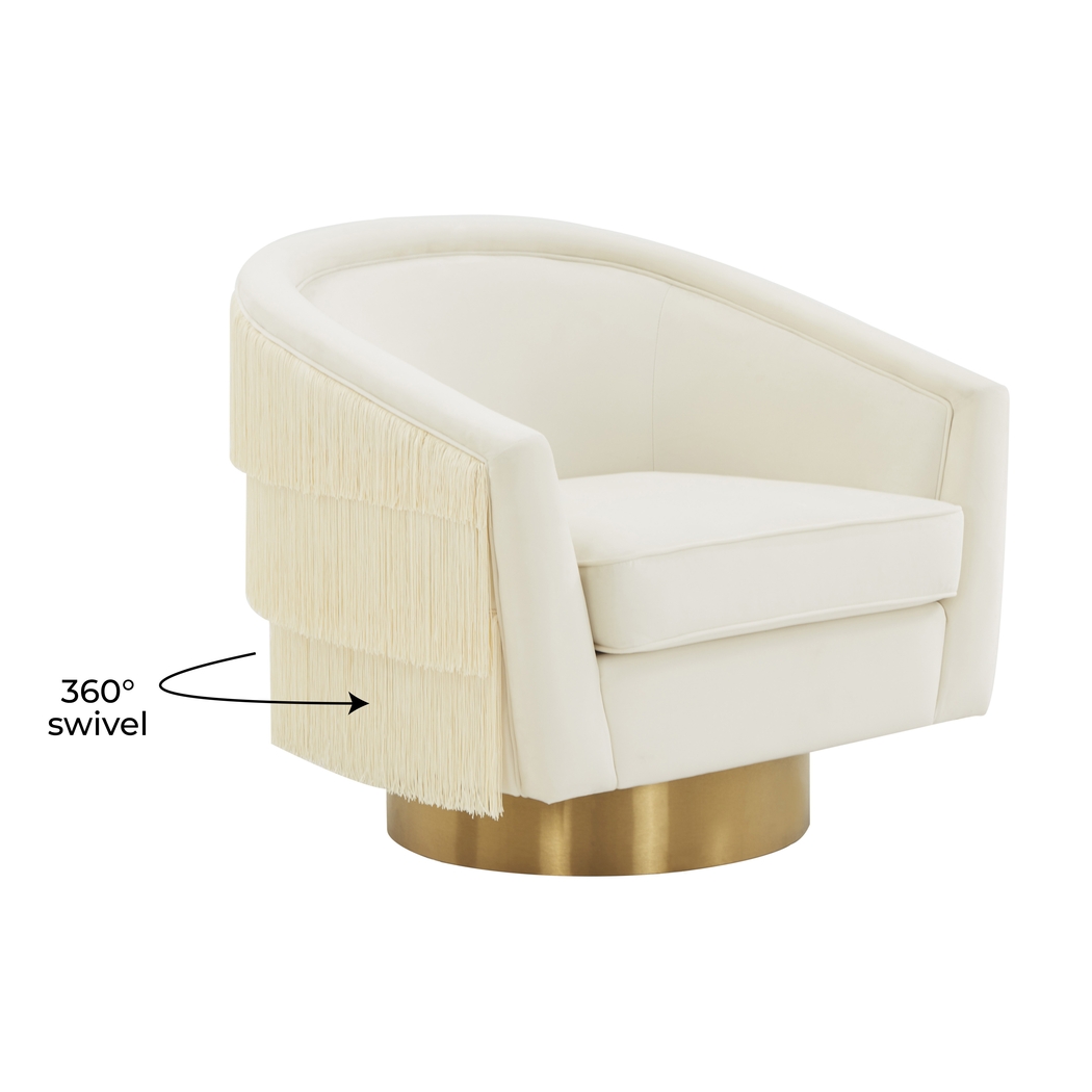 Frinella Cream Accent Chair - Thumbnail - Image 5
