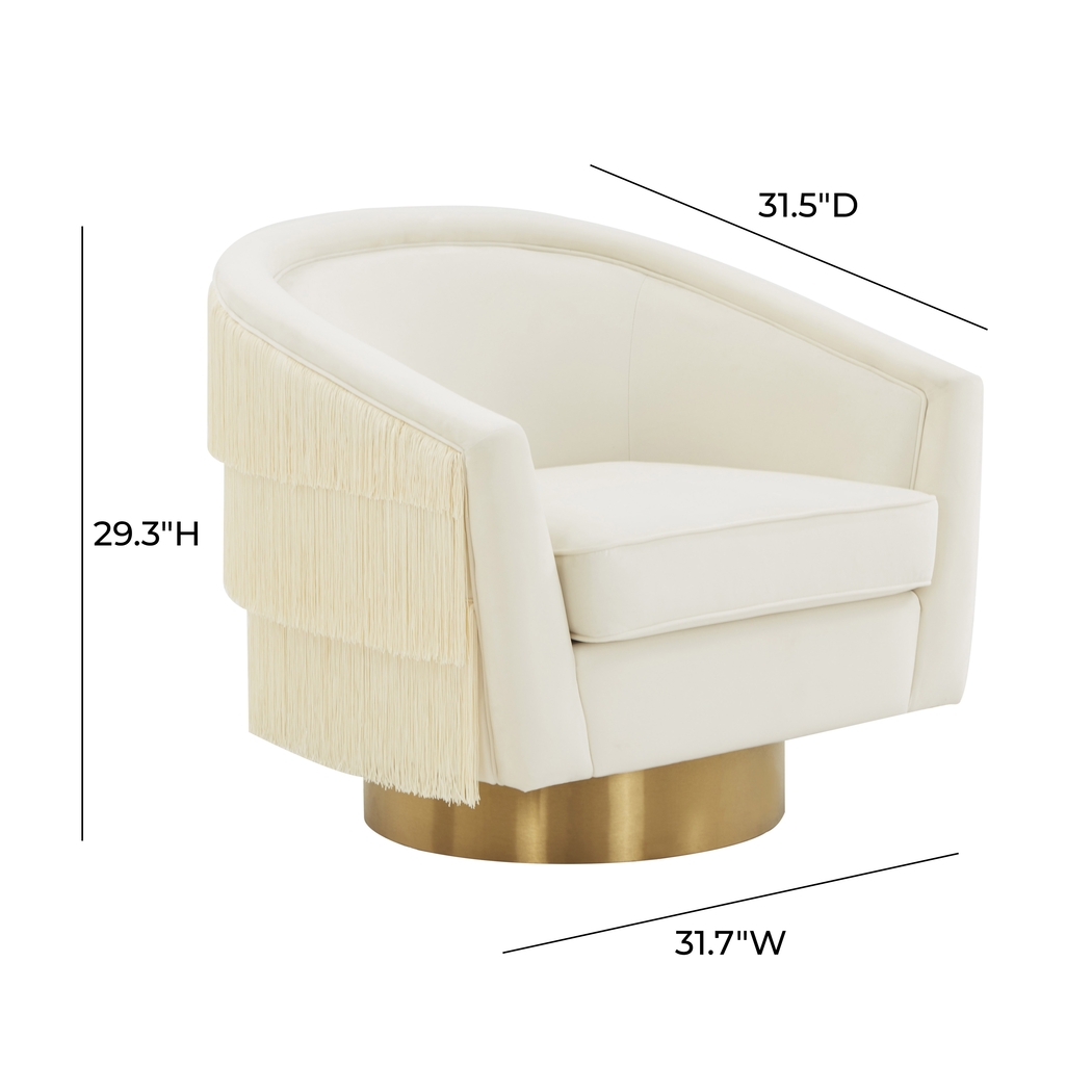 Frinella Cream Accent Chair - Thumbnail - Image 6