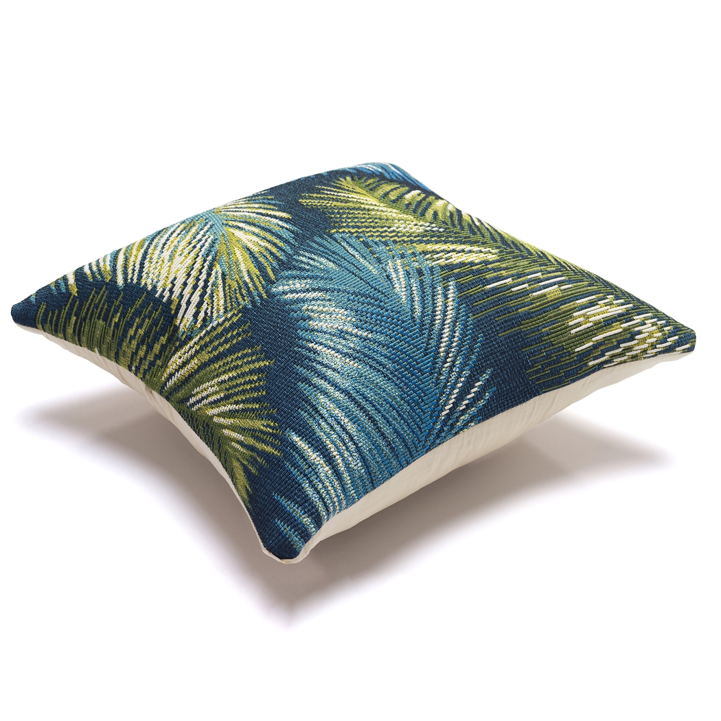 Frond Coast Navy Indoor/Outdoor Accent Pillow - Thumbnail - Image 3