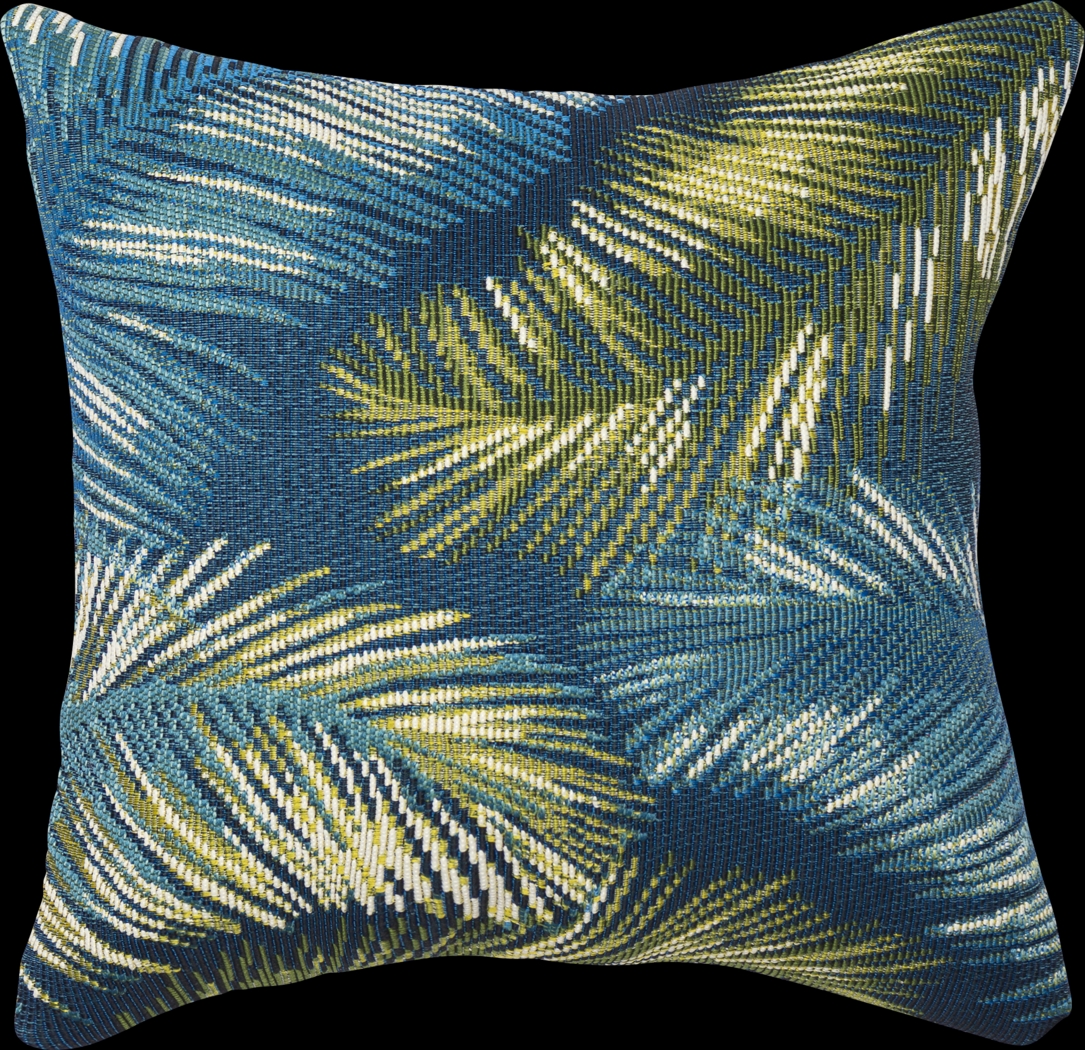 Frond Coast Navy Indoor/Outdoor Accent Pillow - Thumbnail - Image 1