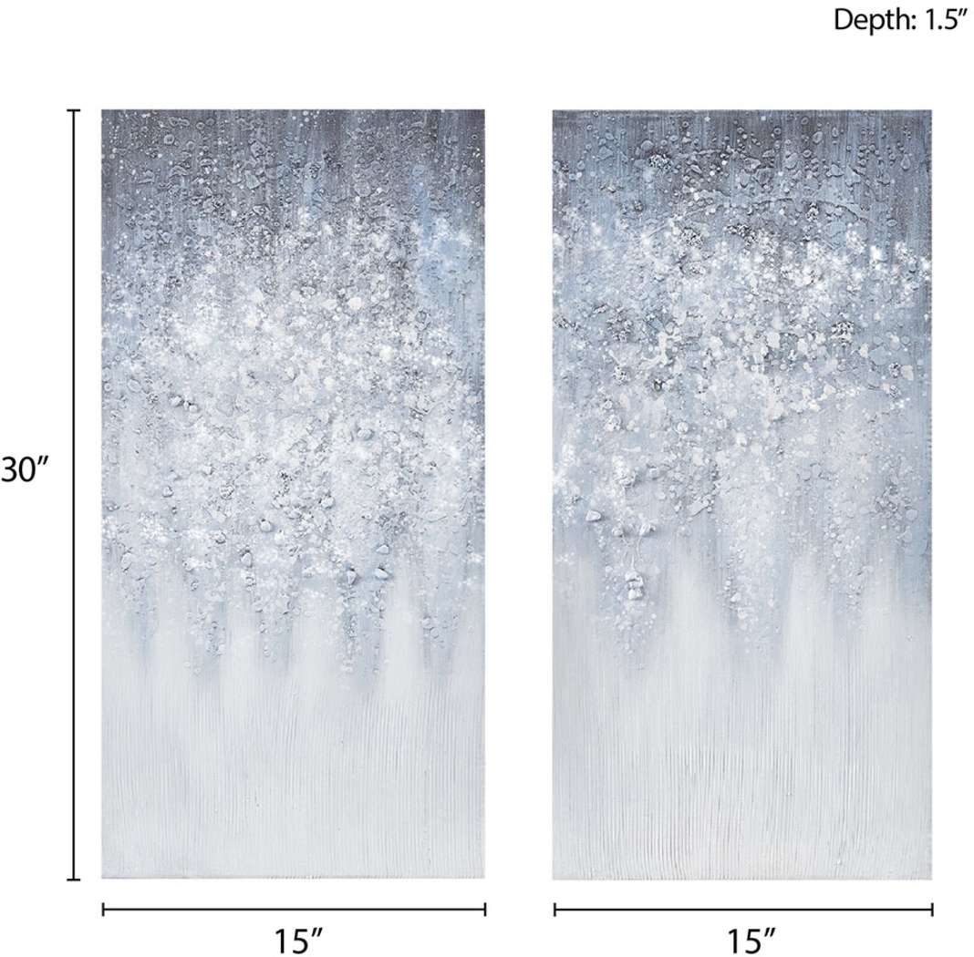 Frozen Rain Blue Artwork, Set of 2 - Thumbnail - Image 6