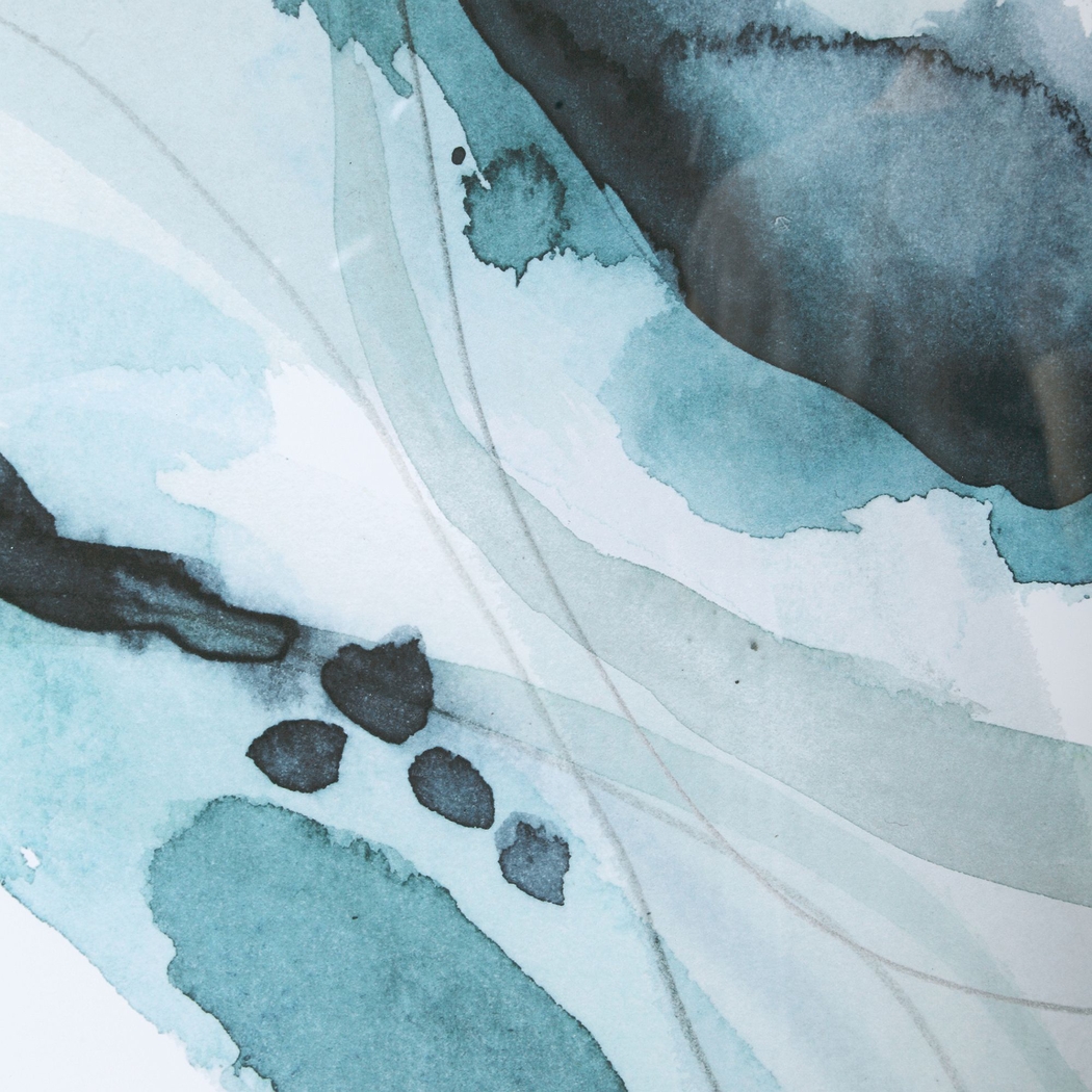 Frozen Waves Blue Set of 2 Artwork - Thumbnail - Image 2