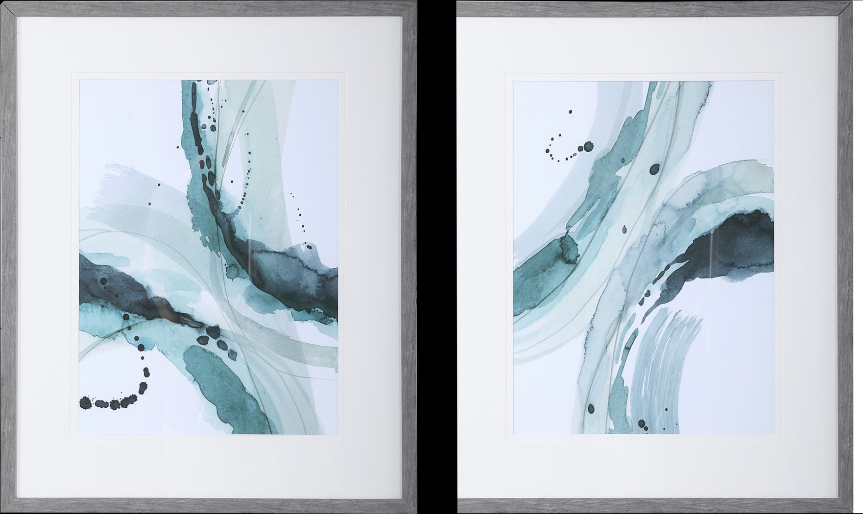 Frozen Waves Blue Set of 2 Artwork - Thumbnail - Image 1