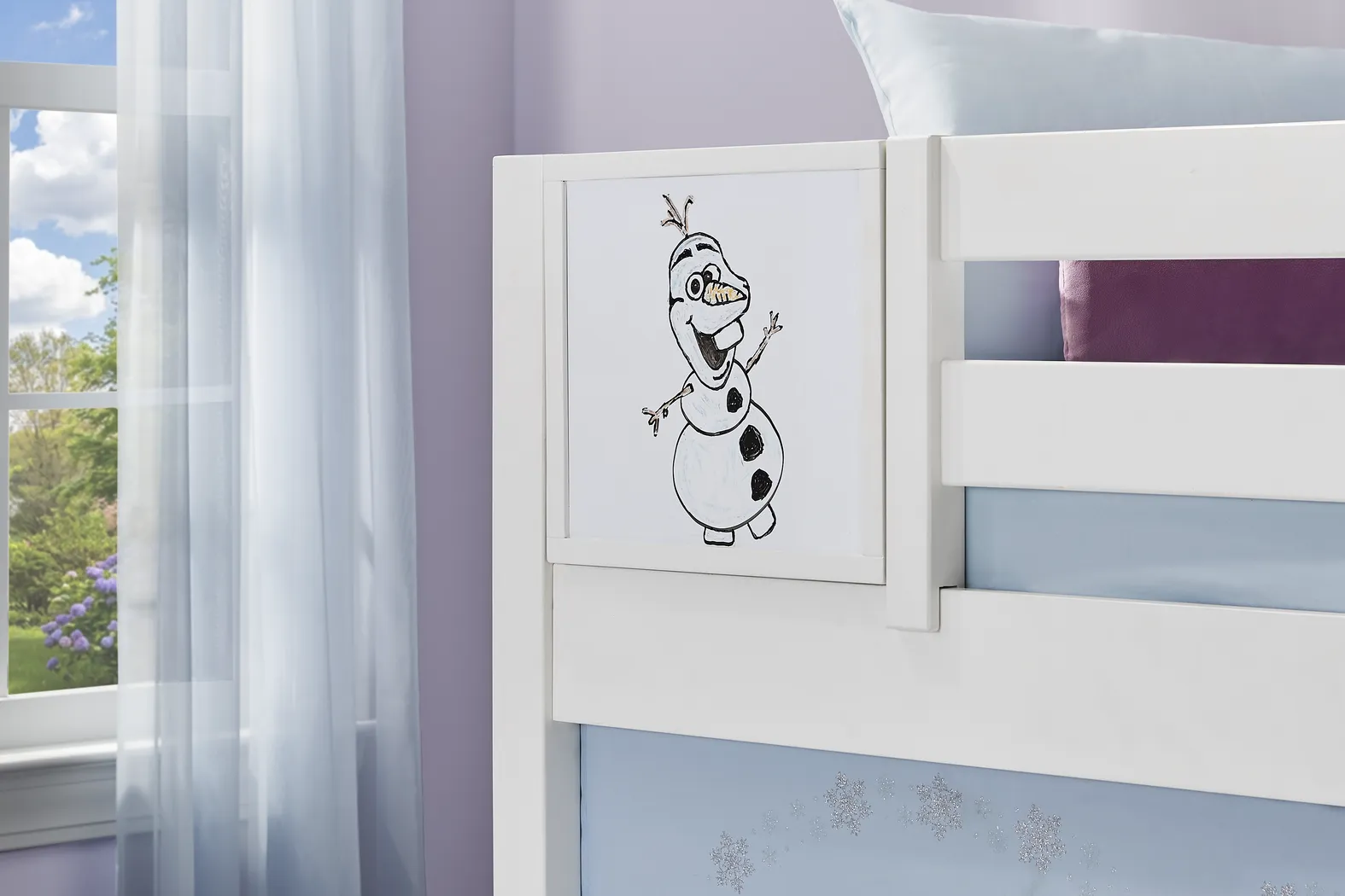 Frozen White Twin Low Step Loft with Activity Panel - Thumbnail - Image 4