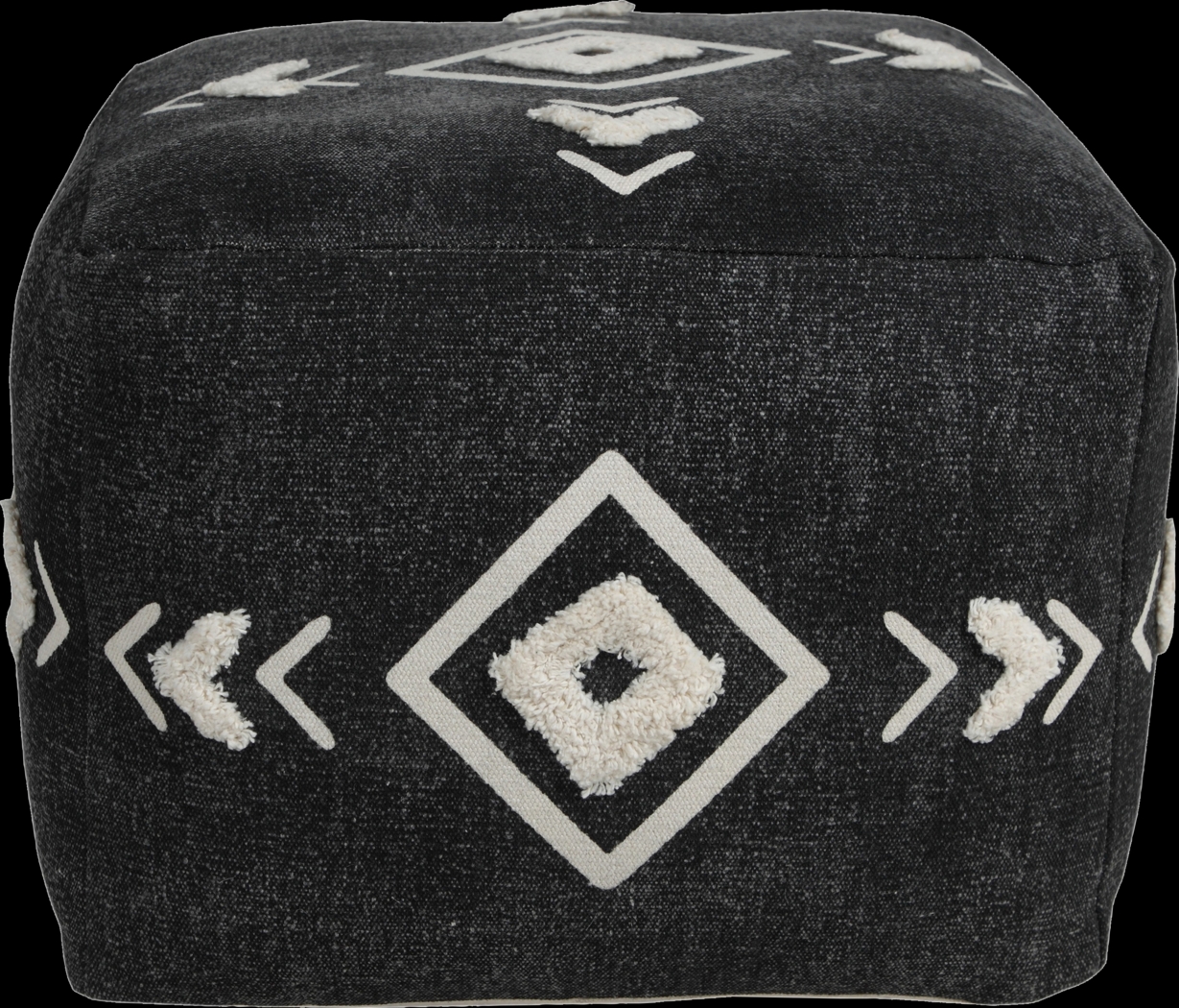 Fuana Black/White Pouf - Thumbnail - Image 6