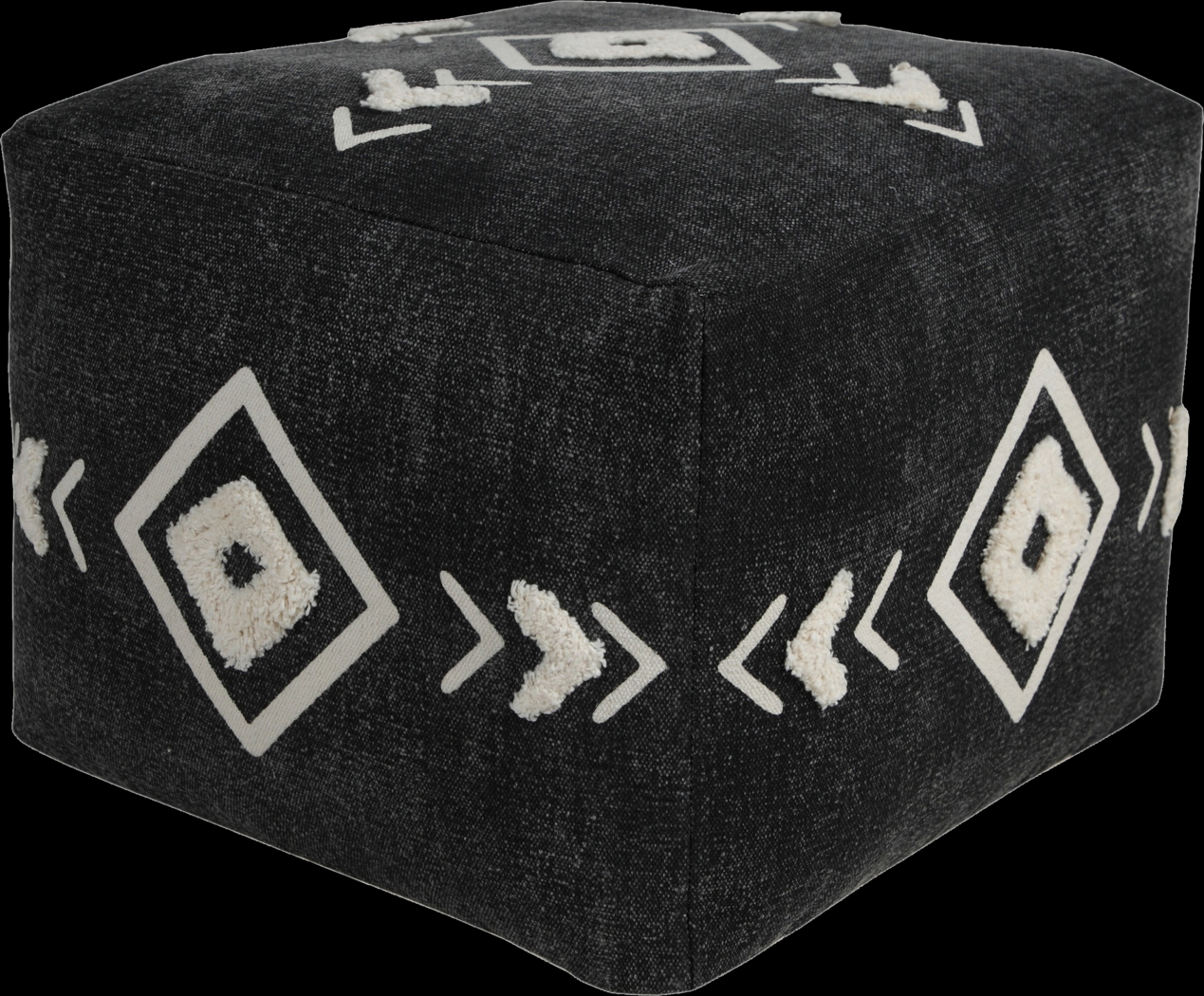 Fuana Black/White Pouf - Thumbnail - Image 10