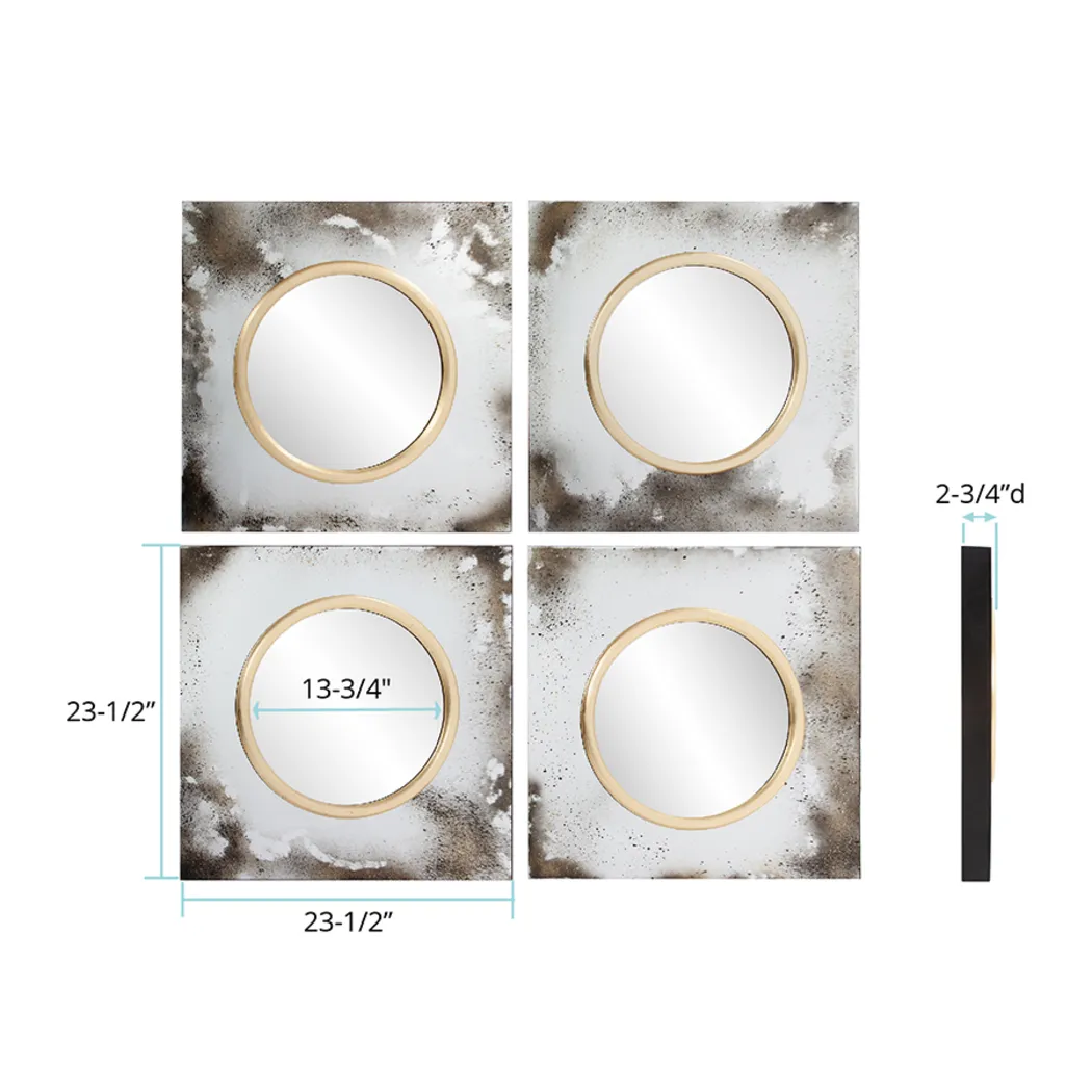 Fukayna Silver Wall Mirror, Set of 4 - Thumbnail - Image 7