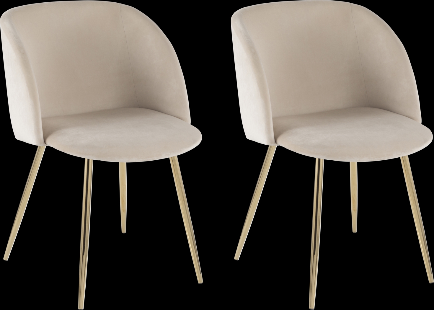 Fulham Beige Dining Chair, Set of 2 - Thumbnail - Image 1