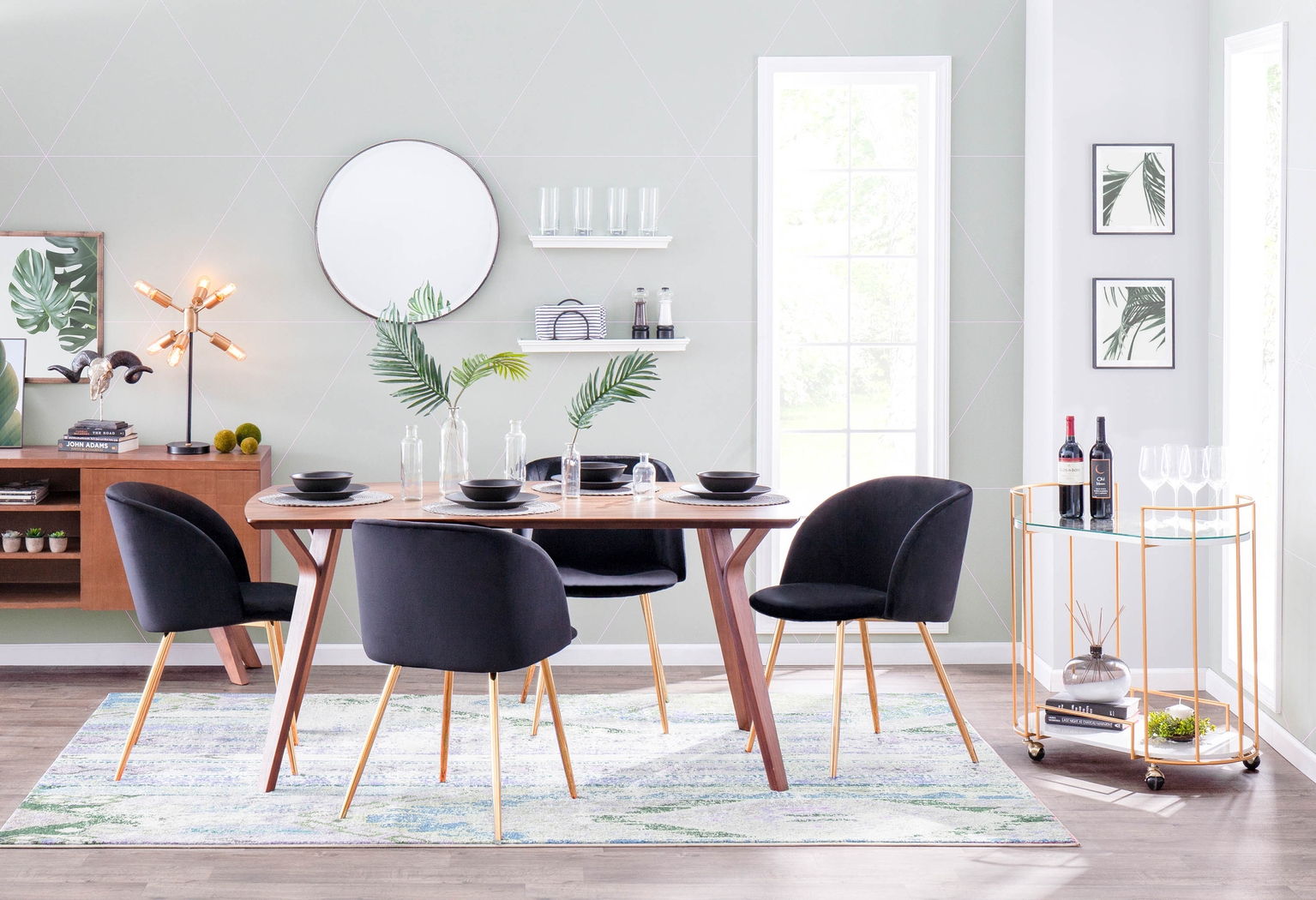 Fulham Black Dining Chair, Set of 2 - Thumbnail - Image 4