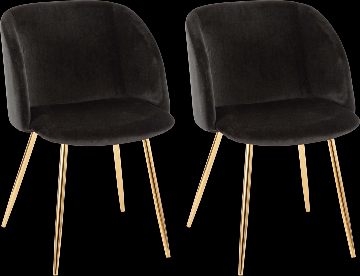 Fulham Black Dining Chair, Set of 2 - Thumbnail - Image 1