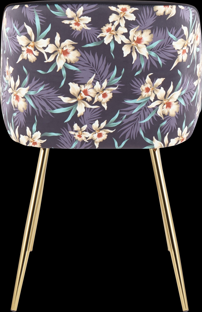 Fulham Black Floral Dining Chair, Set of 2 - Thumbnail - Image 5