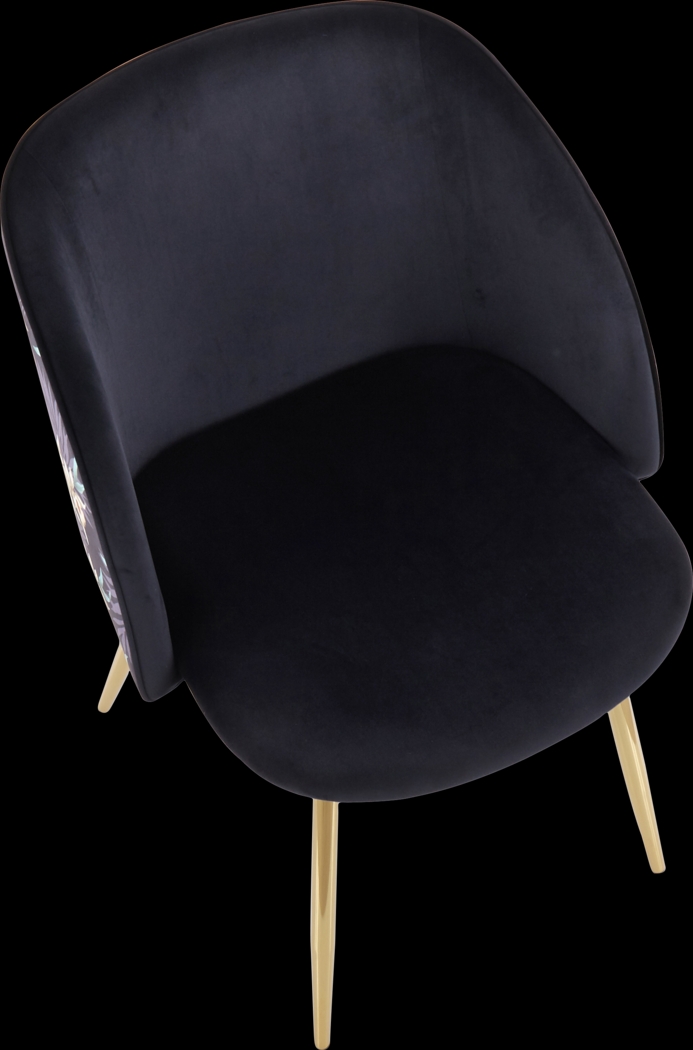 Fulham Black Floral Dining Chair, Set of 2 - Thumbnail - Image 7