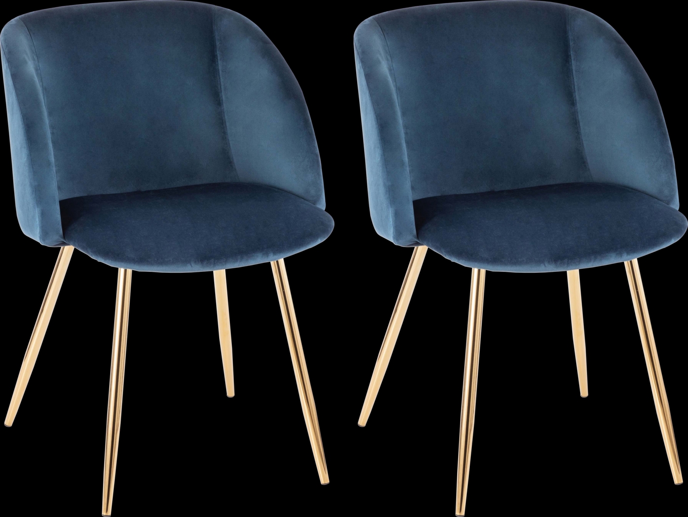 Fulham Blue Dining Chair, Set of 2 - Thumbnail - Image 1