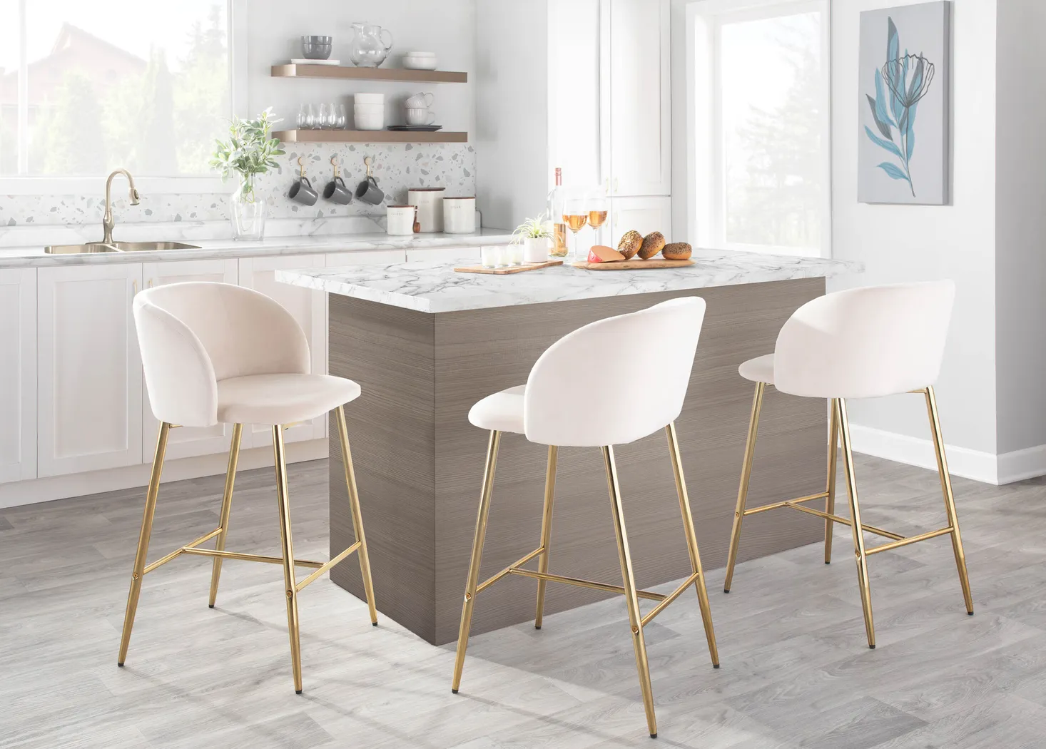 Fulham I Cream Counter Height Stool, Set of 2 - Thumbnail - Image 11