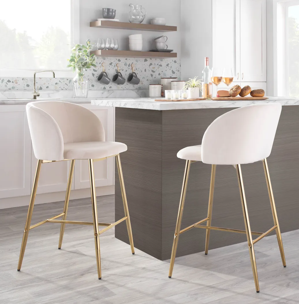 Fulham I Cream Counter Height Stool, Set of 2 - Thumbnail - Image 8