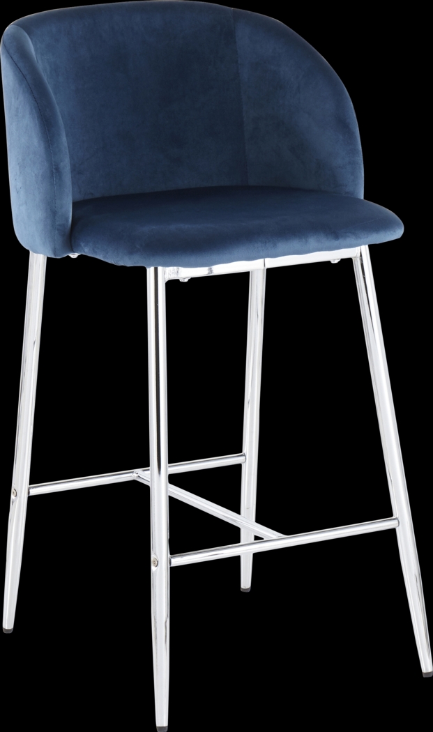 Fulham II Blue Counter Height Stool, Set of 2 - Thumbnail - Image 2