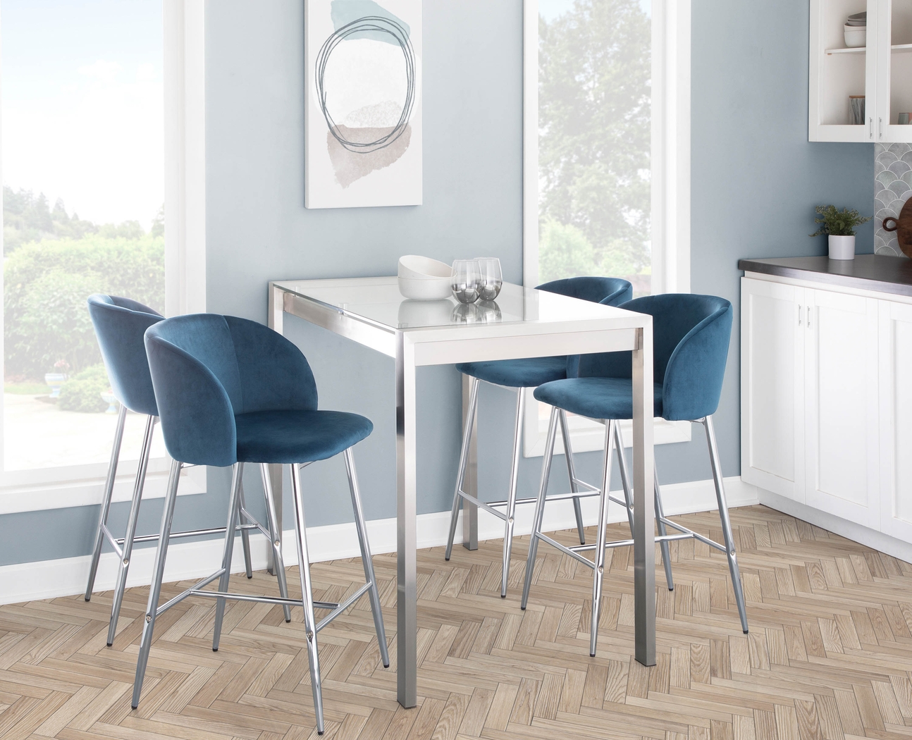 Fulham II Blue Counter Height Stool, Set of 2 - Thumbnail - Image 9