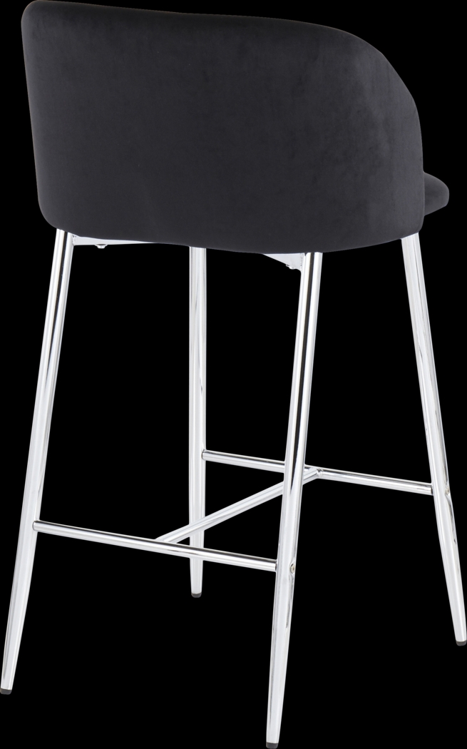 Fulham II Black Counter Height Stool, Set of 2 - Thumbnail - Image 4
