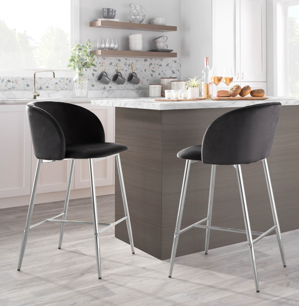 Fulham II Black Counter Height Stool, Set of 2 - Thumbnail - Image 8