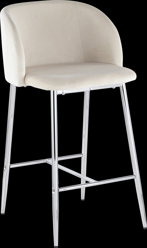 Fulham II Cream Counter Height Stool, Set of 2 - Thumbnail - Image 2