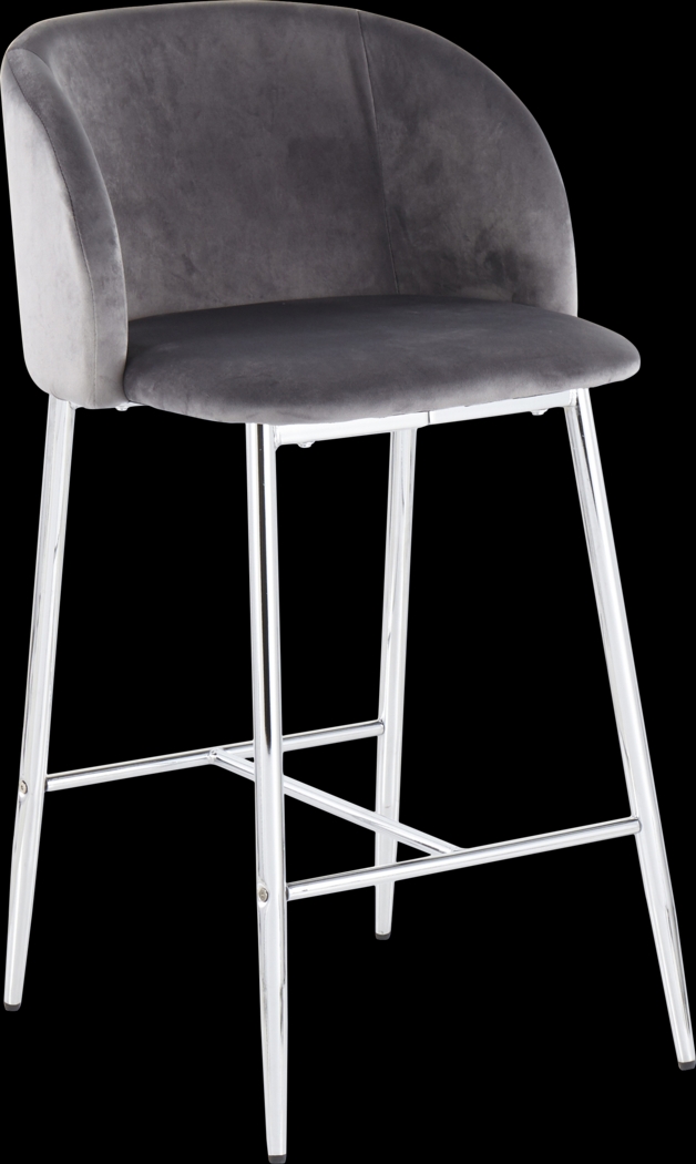 Fulham II Gray Counter Height Stool, Set of 2 - Thumbnail - Image 2