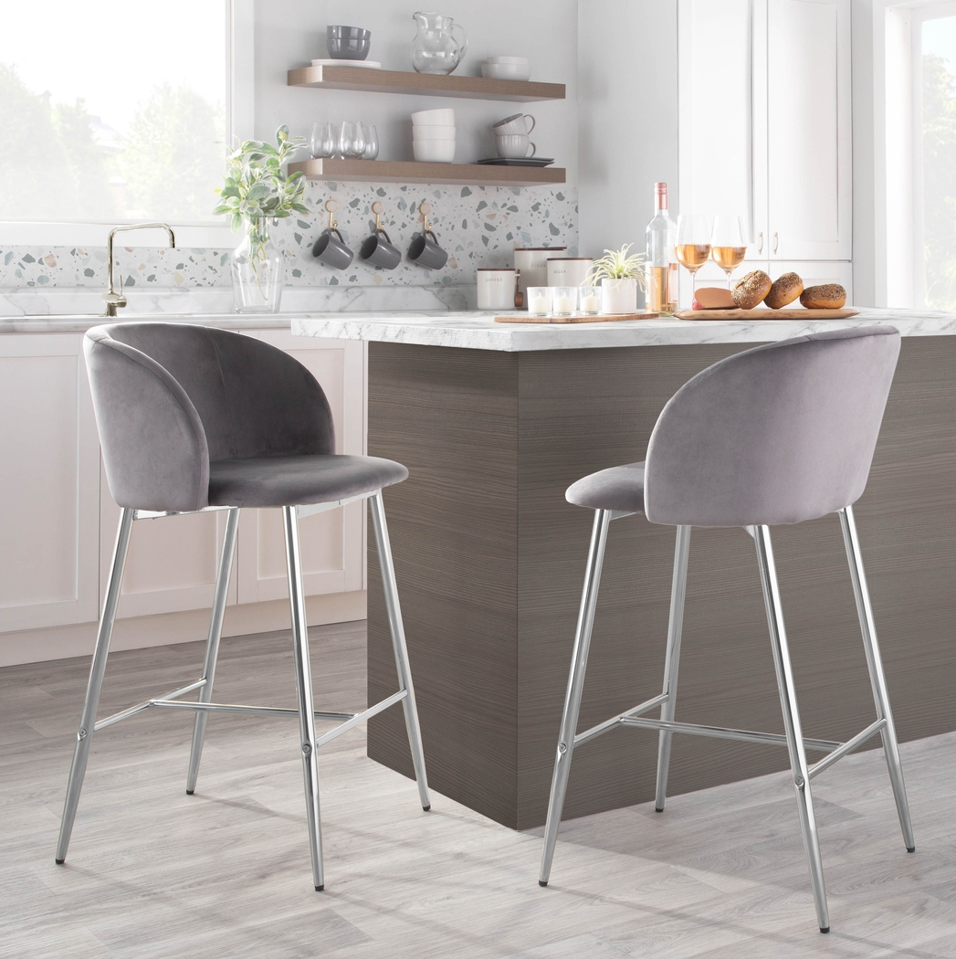 Fulham II Gray Counter Height Stool, Set of 2 - Thumbnail - Image 8