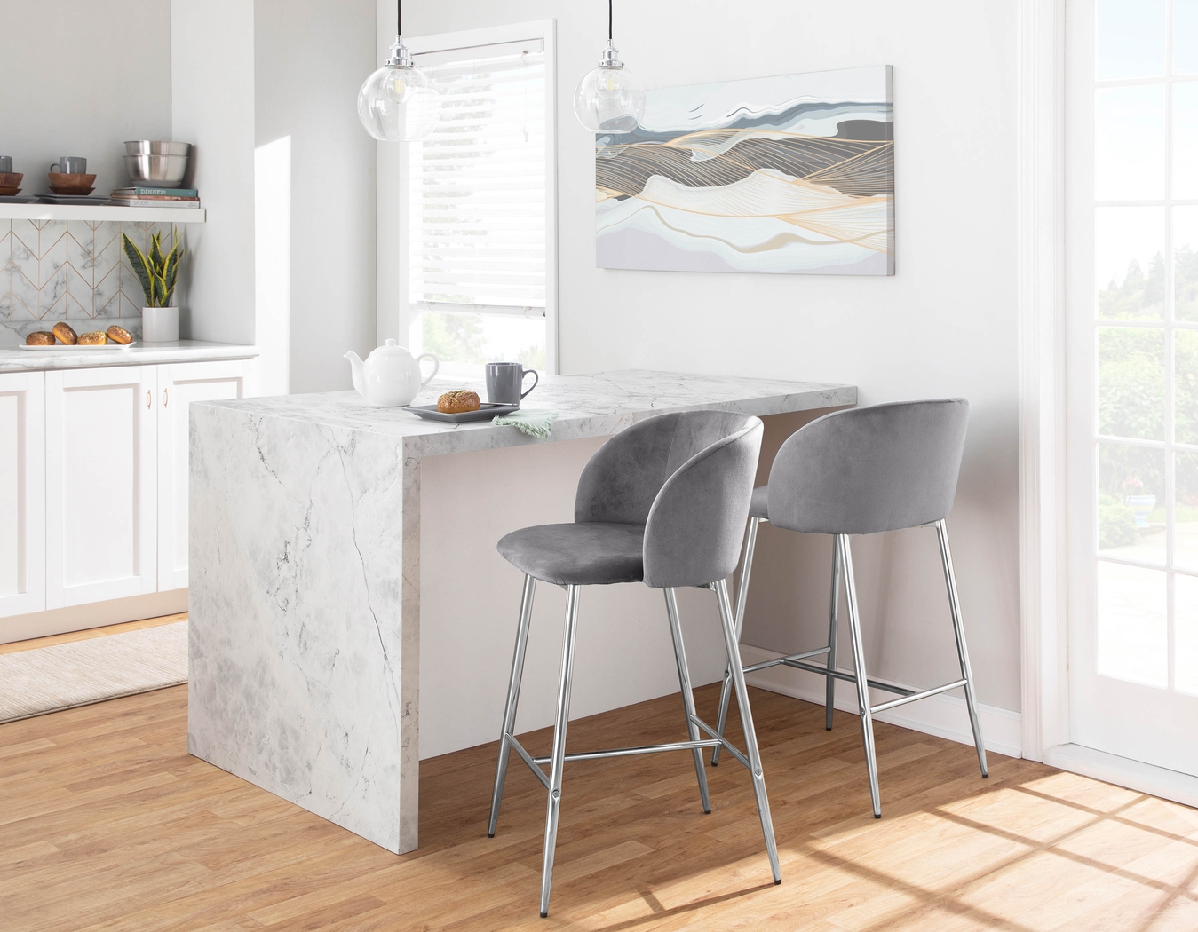 Fulham II Gray Counter Height Stool, Set of 2 - Thumbnail - Image 10