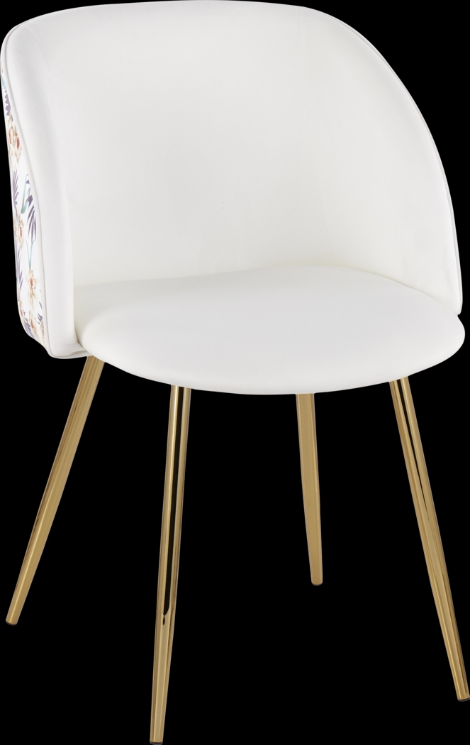 Fulham White Floral Dining Chair, Set of 2 - Thumbnail - Image 2