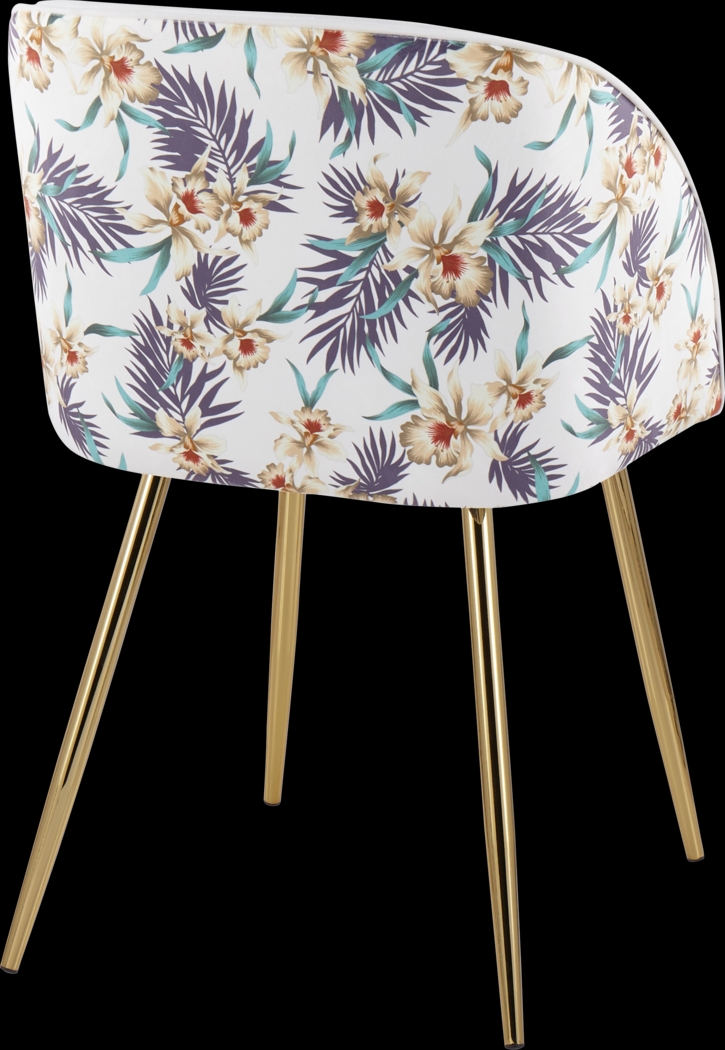 Fulham White Floral Dining Chair, Set of 2 - Thumbnail - Image 4