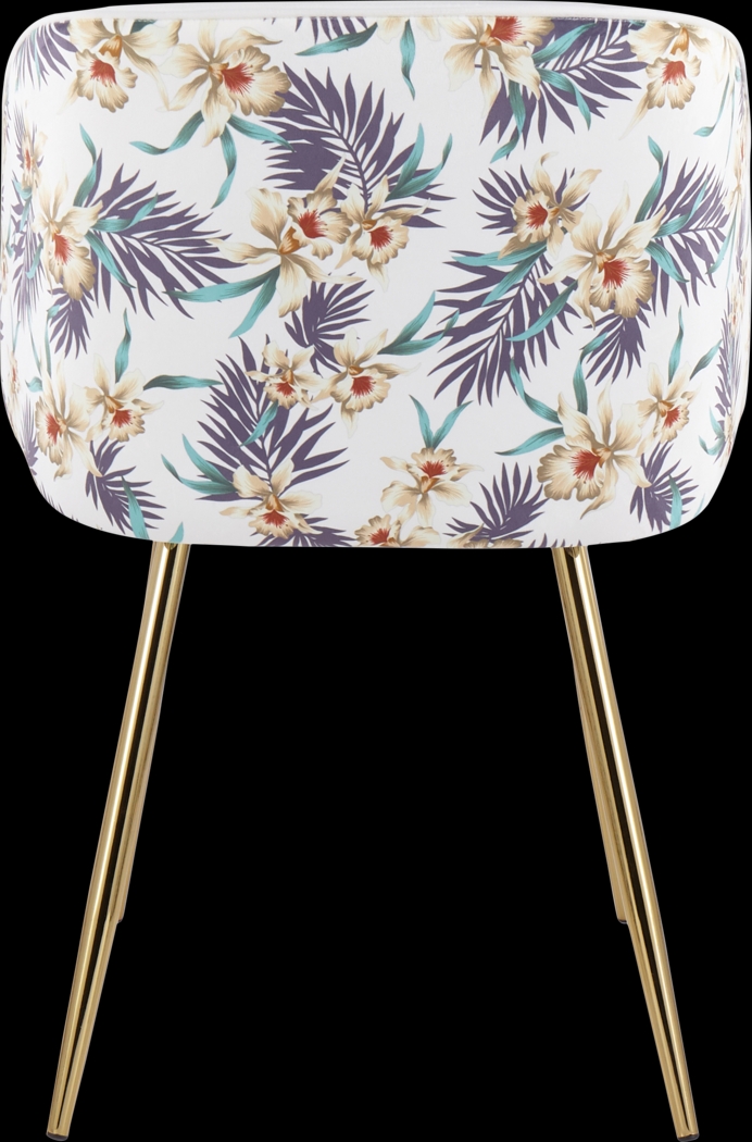 Fulham White Floral Dining Chair, Set of 2 - Thumbnail - Image 5