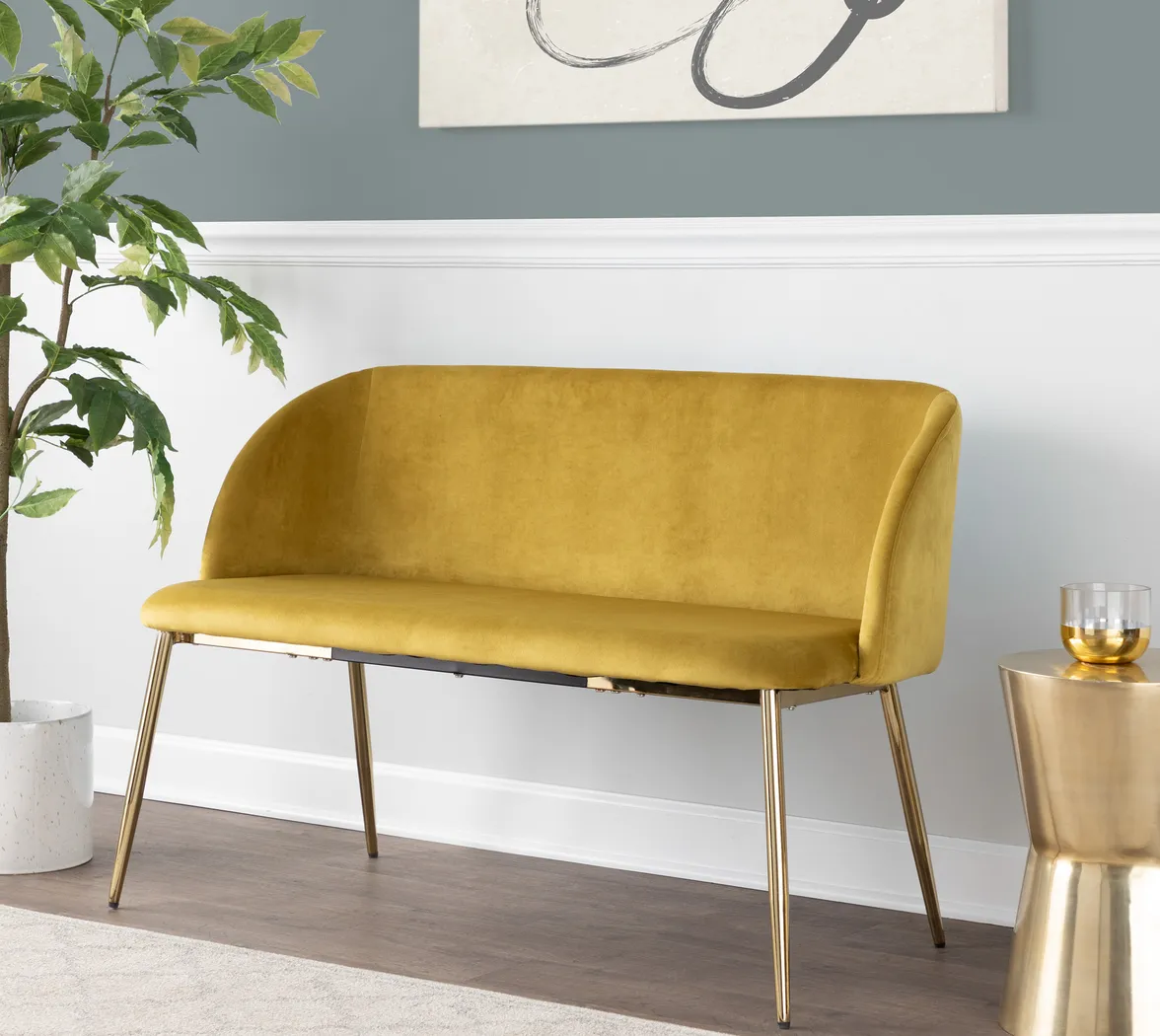 Fulham Yellow Accent Bench - Thumbnail - Image 3